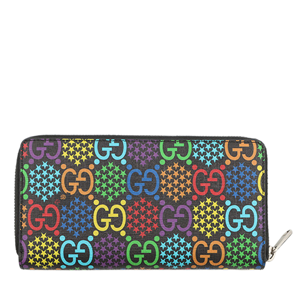 Pre-Loved Gucci GG Supreme Psychedelic Zip Around Wallet - Picture 1 of 12